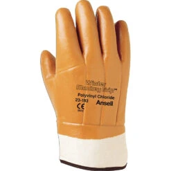 Ansell Winter Monkey Grip 23-193 Gloves - Size X-Large/10 - 10" L - PVC - Foam Fleece Inner Lining - Winter Weight - 6 Pack