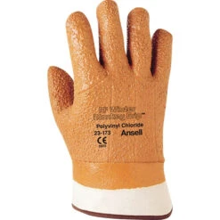 Ansell Winter Monkey Grip 23-173 Glove, Size X-Large/10, 11" L, Pvc, Foam Fleece Inner Lining, Winter Weight - 6 Pack