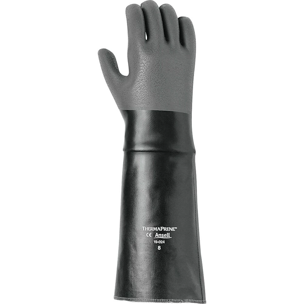 Ansell Thermaprene 19-024 Gloves, Size Medium/8, 18" L, Neoprene, Cotton Inner Lining, 85 Mil - 4 Pack 1 Ansell Thermaprene 19-024 Gloves, Size Medium/8, 18" L, Neoprene, Cotton Inner Lining, 85 Mil - 4 Pack