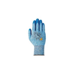 Ansell Glove, Nitrile Palm Coated, Blue, Black Nylon Liner, Size 6, 12 Pack (104456)