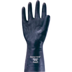 Ansell 29-865 Gloves, Size Medium/8, 13" L, Neoprene, Flock-Lined Inner Lining, 18-Mil, 24 Pack