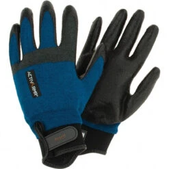 Ansell Size XL, ANSI Cut Lvl A3, Abrasion Lvl 3, Cut Resistant Gloves Palm Coated, Black/Blue 97-002-11 - 33912270