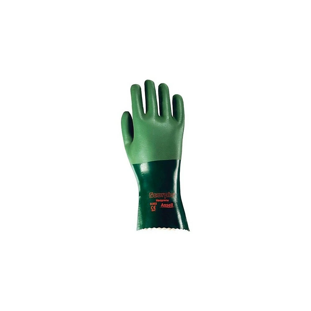 Ansell Glove, Neoprene, Full Coat, 1" Rough, Green, Size 8, 6 Pack (103624) 1 Ansell Glove, Neoprene, Full Coat, 1" Rough, Green, Size 8, 6 Pack (103624)