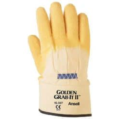 Ansell SEG848 Nylon Ply Golden Grab-It II Gloves, X-Large (10), 13 Gauge, 12 Pack