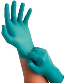 Ansell Touch N Tuff Nitrile Disposable Gloves, Box Of 100, Powder-Free, Size Medium - 56-993-9