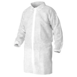 ANSELL Latoplast Polypropylene Lab Coat - Medium - White