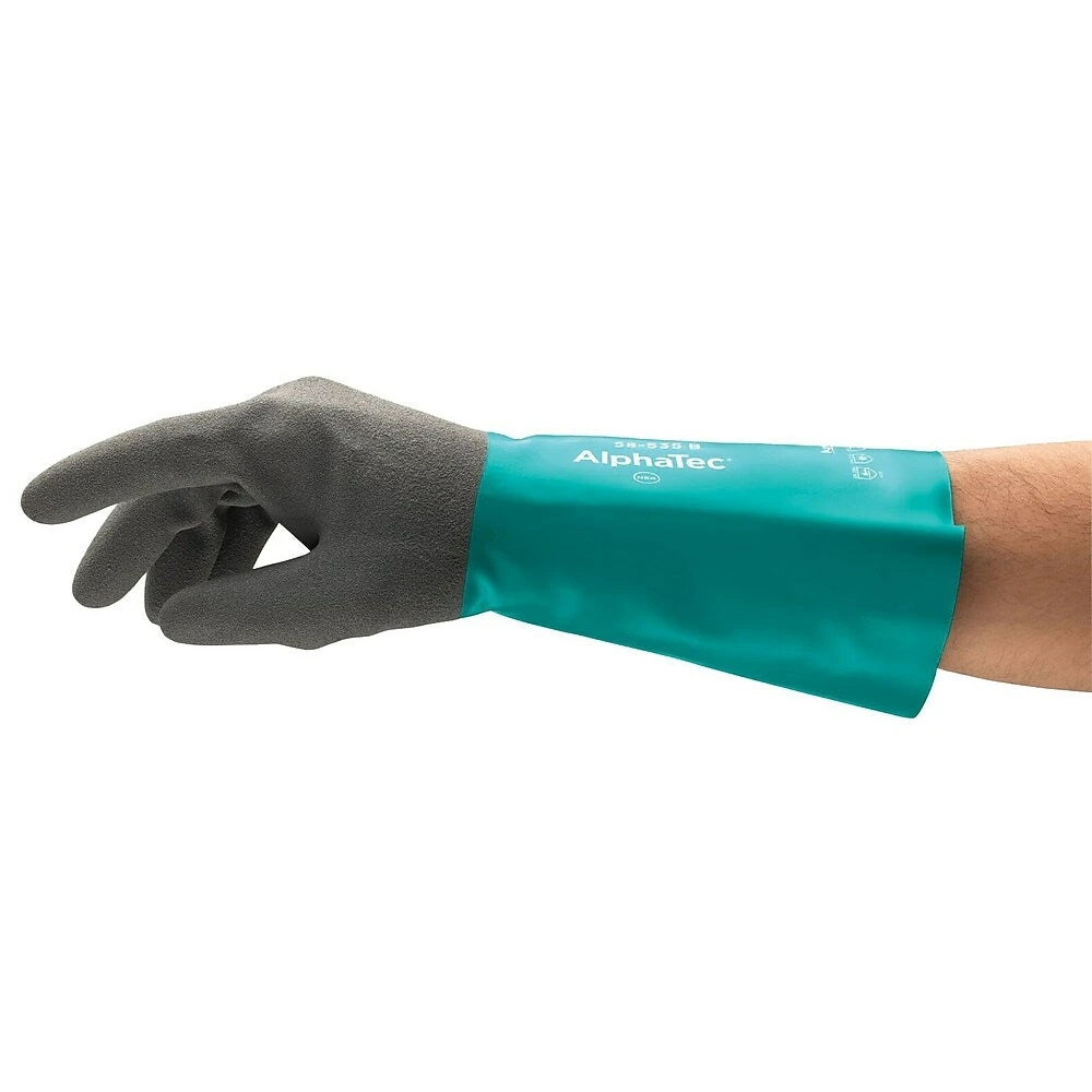 Ansell SAY028 Chemical Resistant Gloves, Nitrile, Full Coat, Knit Seamless Liner, 12"L, Size 10, 12 Pack 1 Ansell SAY028 Chemical Resistant Gloves, Nitrile, Full Coat, Knit Seamless Liner, 12"L, Size 10, 12 Pack