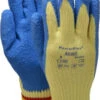 Ansell Size M (8), ANSI Cut Lvl 2, Abrasion Lvl 4, Natural Rubber Latex Coated Cut Resistant Gloves Palm & Fingers Coated, Kevlar Lining, Knit Wrist, Blue/Yellow, Paired 80-600-8 - 71011050