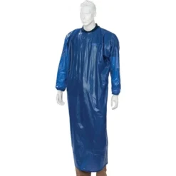 Ansell 8 Mil Thick Disposable & Chemical Resistant Apron 8MIL BLUE XL VINYL HEAT SEAL COAT APRON 56-910XL - 78222577