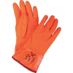 Ansell Polar Grip 23-700 Gloves - Size X-Large/10, 11" L - Pvc, Foam Fleece Inner Lining - Winter Weight - 3 Pack