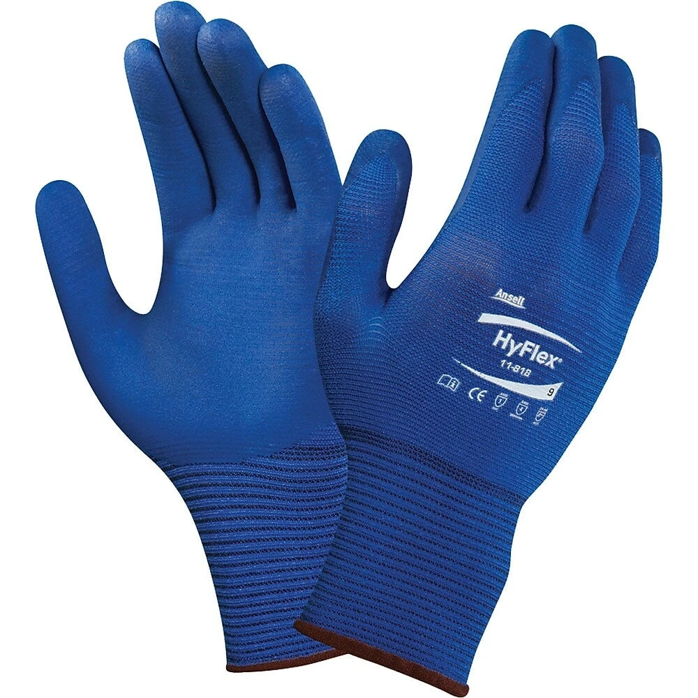 ANSELL Hyflex 11-818 Gloves, SDM260, Nylon/Spandex, 36 Pack 1 ANSELL Hyflex 11-818 Gloves, SDM260, Nylon/Spandex, 36 Pack