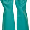 Ansell Size L (9), 18" Long, 22 Mil Thick, Nitrile Chemical Resistant Gloves Textured Finish, Straight Cuff, ANSI Abrasion Level 5, ANSI Cut Level 0, Green, FDA Approved 37-185-9 - 89307318