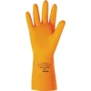 Ansell Orange Heavyweight 208 Series Gloves, Size Small/7, 13" L, Rubber Latex, Flock-Lined Inner Lining, 29-Mil, 48 Pack