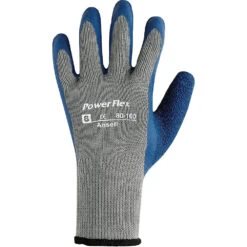 Ansell Activarmr 80-100 Gloves, Medium/8, Rubber Latex Coating, 10 Gauge, Polyester/Cotton Shell, 48 Pack