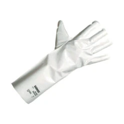 ANSELL 02-100 Alphatec Chemical Resistant Gloves, White, Unlined, Size 7