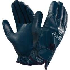 ANSELL 07-112 Vibraguard, Anti Vibration Gloves, Blue, Gelfôm™/Interlock Cotton, Nitrile Coating, EN388: 2003, 3, 2, 2, 1, Size 10
