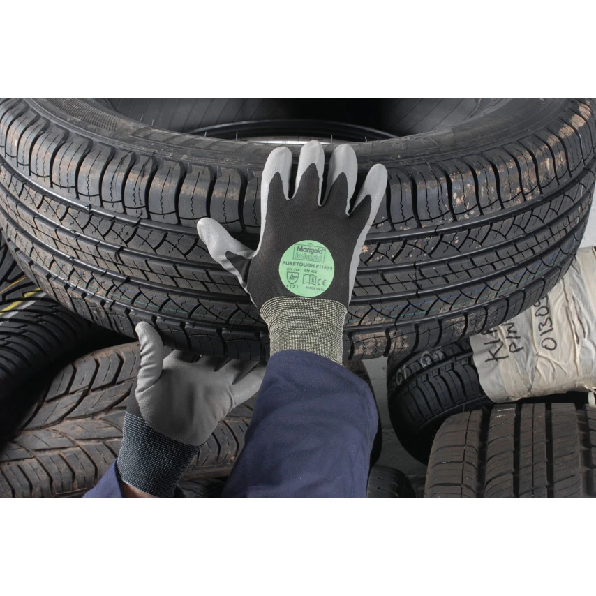 ANSELL 11-421 HyFlex® Mechanical Hazard Gloves, Black/Grey, Nylon Liner, Polyurethane Coating, EN388: 2016, 3, 1, 2, 1, A, Size 7 2 ANSELL 11-421 HyFlex® Mechanical Hazard Gloves, Black/Grey, Nylon Liner, Polyurethane Coating, EN388: 2016, 3, 1, 2, 1, A, Size 7 - Image 2