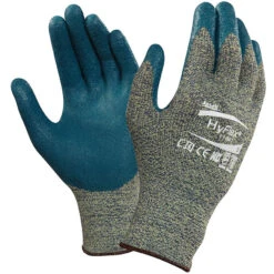 ANSELL 11-501 HyFlex Cut Resistant Gloves, Blue/Grey, EN388: 2016, 3, X, 4, 1, D, Nitrile Palm, Kevlar, Size 9 -Ansell Shop ans9610515e 3 1