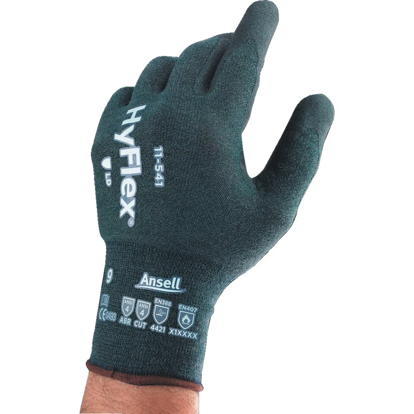 ANSELL 11-541 HyFlex Cut Resistant Gloves, Grey, EN388: 2016, 4, X, 2, 1, D, Nitrile Palm, Kevlar/Nylon/Spandex, Size 8 2 ANSELL 11-541 HyFlex Cut Resistant Gloves, Grey, EN388: 2016, 4, X, 2, 1, D, Nitrile Palm, Kevlar/Nylon/Spandex, Size 8 - Image 2