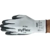ANSELL 11-724 Hyflex Intercept Cut Resistant Gloves, Black/White, EN388: 2016, 4, 3, 4, 2, B, PU Palm, Lycra, Size 8