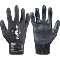 ANSELL 11-751 Hyflex Intercept Cold Resistant Gloves, Black, EN388: 2016, 4, X, 4, 3, C, Nitrile Palm, Fibreglass/HPPE/Nylon/Spandex, Size 6