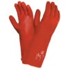 ANSELL Chemical Resistant Gauntlet, Red, PVA, Interlock Cotton Liner, Size 10