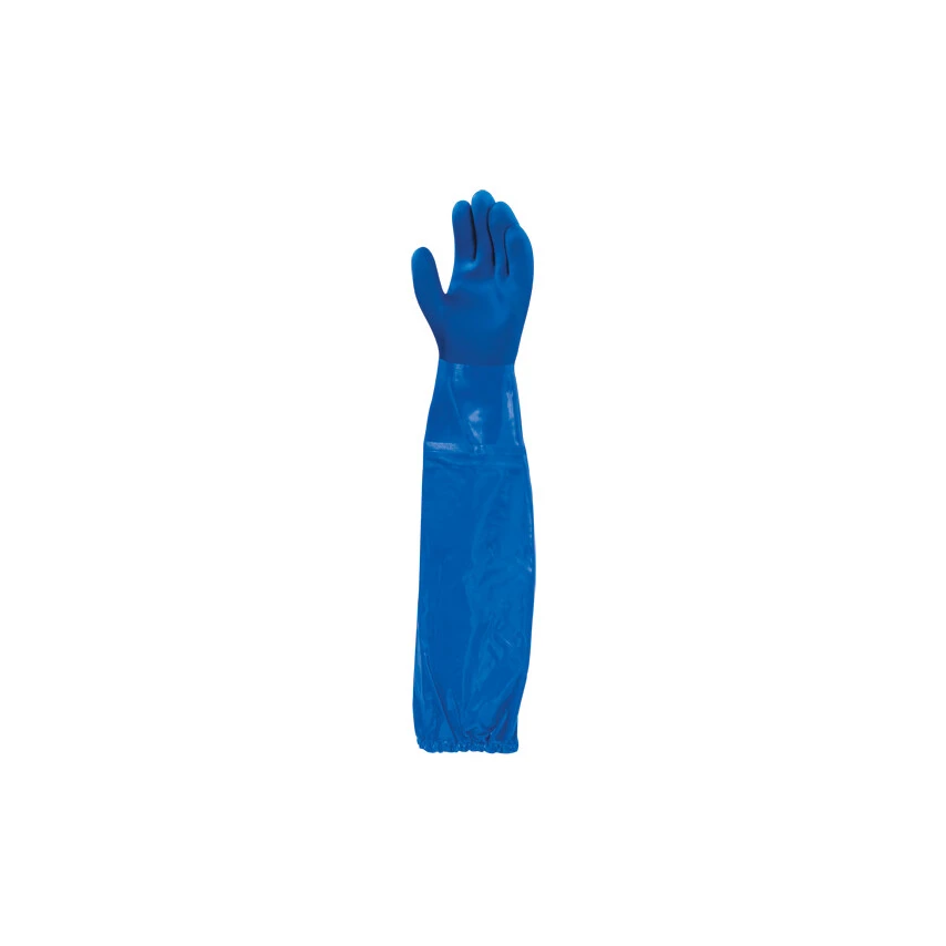 ANSELL 23-201 VersaTouch Chemical Resistant Sleeve, Blue, PVC, Cotton Liner, Size 10 1 ANSELL 23-201 VersaTouch Chemical Resistant Sleeve, Blue, PVC, Cotton Liner, Size 10