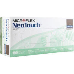 ANSELL Microflex NeoTouch 25-101 Disposable Gloves, Green, Neoprene, 5.1mil Thickness, Powder Free, Size 8.5-9, Pack Of 100 -Ansell Shop ans9611353c ans9611365h 4