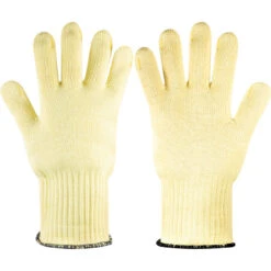 ANSELL 43-113 Mercury, Heat Resistant Gloves, Yellow, Kevlar®, Cotton Liner, Uncoated, 350°C Max. Compatible Temperature, Size 10