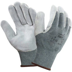 ANSELL 70-765 Vantage Cut Resistant Gloves, Grey/White, EN388: 2016, 4, X, 4, 3, D, Leather Palm, Acrylic/Nylon, Size 9 7 ANSELL 70-765 Vantage Cut Resistant Gloves, Grey/White, EN388: 2016, 4, X, 4, 3, D, Leather Palm, Acrylic/Nylon, Size 9 -Ansell Shop ans9614795e 3