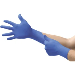 ANSELL Edge 82-133 Disposable Gloves, Cobalt Blue, Nitrile, 2.5mil Thickness, Powder Free, Size 8, Pack Of 300