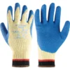 ANSELL 80-600 Powerflex Cut Resistant Gloves, Blue/Yellow, EN388: 2016, 3, 4, 4, 4, C, Latex Palm, Kevlar, Size 10