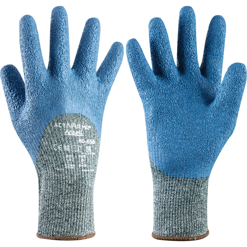 ANSELL 80-658 Powerflex, Heat Resistant Gloves, Blue/Green, Glass Fiber/Kevlar®/Steel, Cotton/Nylon Liner, Latex Coating, 160°C Max. Compatible Temperature, Size 8 1 ANSELL 80-658 Powerflex, Heat Resistant Gloves, Blue/Green, Glass Fiber/Kevlar®/Steel, Cotton/Nylon Liner, Latex Coating, 160°C Max. Compatible Temperature, Size 8