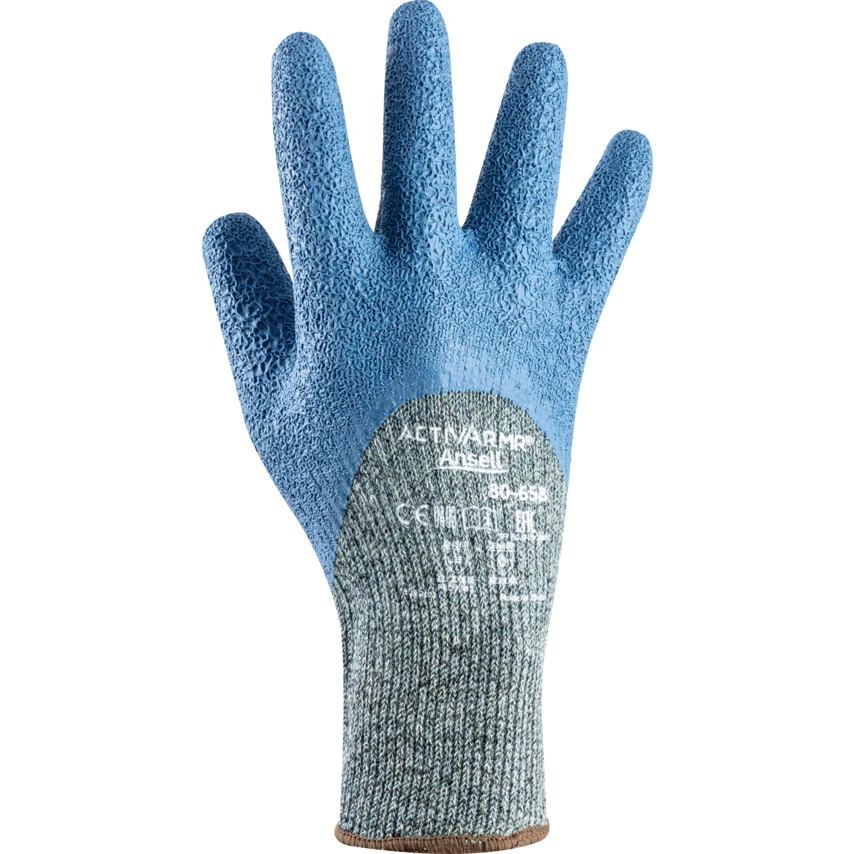 ANSELL 80-658 Powerflex, Heat Resistant Gloves, Blue/Green, Glass Fiber/Kevlar®/Steel, Cotton/Nylon Liner, Latex Coating, 160°C Max. Compatible Temperature, Size 8 2 ANSELL 80-658 Powerflex, Heat Resistant Gloves, Blue/Green, Glass Fiber/Kevlar®/Steel, Cotton/Nylon Liner, Latex Coating, 160°C Max. Compatible Temperature, Size 8 - Image 2