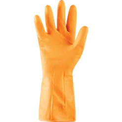 ANSELL 87-370 VersaTouch Chemical Resistant Gloves, Orange, Latex, Cotton Flocked Liner, Size 8.5 5 ANSELL 87-370 VersaTouch Chemical Resistant Gloves, Orange, Latex, Cotton Flocked Liner, Size 8.5 -Ansell Shop ans9615905a ans9615905g 3