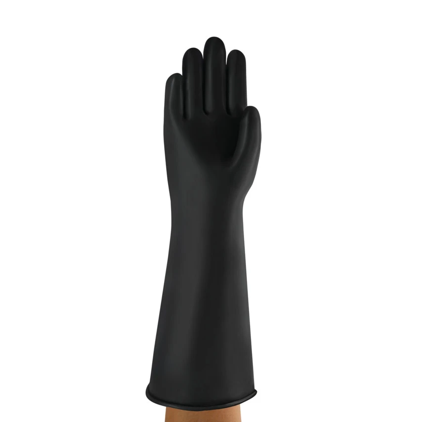 ANSELL 87-104 Alphatec Chemical Resistant Gloves, Black, Latex, Size 9.5 2 ANSELL 87-104 Alphatec Chemical Resistant Gloves, Black, Latex, Size 9.5 - Image 2