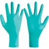 ANSELL TouchNTuff 92-605 Disposable Gloves, Green, Nitrile, 4.7mil Thickness, Powder Free, Size 9, Pack Of 100