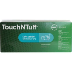 ANSELL TouchNTuff 92-605 Disposable Gloves, Green, Nitrile, 4.7mil Thickness, Powder Free, Size 9, Pack Of 100 -Ansell Shop ans9616673c ans9616679j 4 2