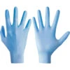 ANSELL TouchNTuff 92-670 Disposable Gloves, Blue, Nitrile, 4.3mil Thickness, Powder Free, Size 8.5-9, Pack Of 100
