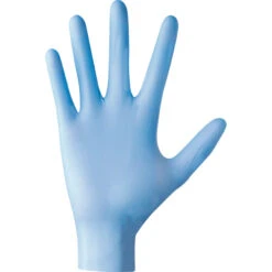ANSELL TouchNTuff 92-670 Disposable Gloves, Blue, Nitrile, 4.3mil Thickness, Powder Free, Size 7.5-8, Pack Of 100 -Ansell Shop ans9616683c ans9616689j 3 2