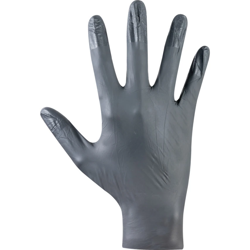 ANSELL TouchNTuff 93-250 Disposable Gloves, Black, Nitrile, 5mil Thickness, Powder Free, Size 9, Pack Of 100 2 ANSELL TouchNTuff 93-250 Disposable Gloves, Black, Nitrile, 5mil Thickness, Powder Free, Size 9, Pack Of 100 - Image 2