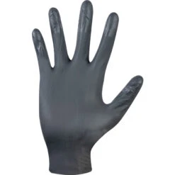 ANSELL TouchNTuff 93-250 Disposable Gloves, Black, Nitrile, 5mil Thickness, Powder Free, Size 8, Pack Of 100 -Ansell Shop ans9616758c ans9616759e 3 1