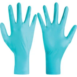 ANSELL MicroFlex 93-260 Disposable Gloves, Green, Neoprene;Nitrile, 7.8mil Thickness, Powder Free, Size 7.5-8, Pack Of 50