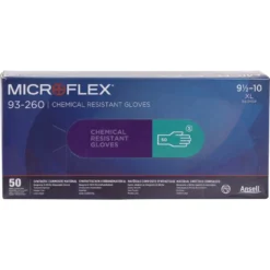 ANSELL MicroFlex 93-260 Disposable Gloves, Green, Neoprene;Nitrile, 7.8mil Thickness, Powder Free, Size 5.5-6, Pack Of 50 -Ansell Shop ans9616761a ans9616761f 4