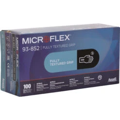 ANSELL Microflex 93-852 Disposable Gloves, Black, Nitrile, 4.7mil Thickness, Powder Free, Size 10, Pack Of 100 -Ansell Shop ans9616833c ans9616833l 5