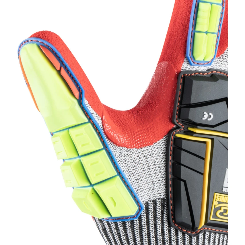 ANSELL R065, Impact Gloves, Grey/Hi-Vis Yellow/Red, HPPE, Nitrile Coating, EN388: 2016, 4, X, 4, 3, D, P, Size 10 4 ANSELL R065, Impact Gloves, Grey/Hi-Vis Yellow/Red, HPPE, Nitrile Coating, EN388: 2016, 4, X, 4, 3, D, P, Size 10 - Image 4