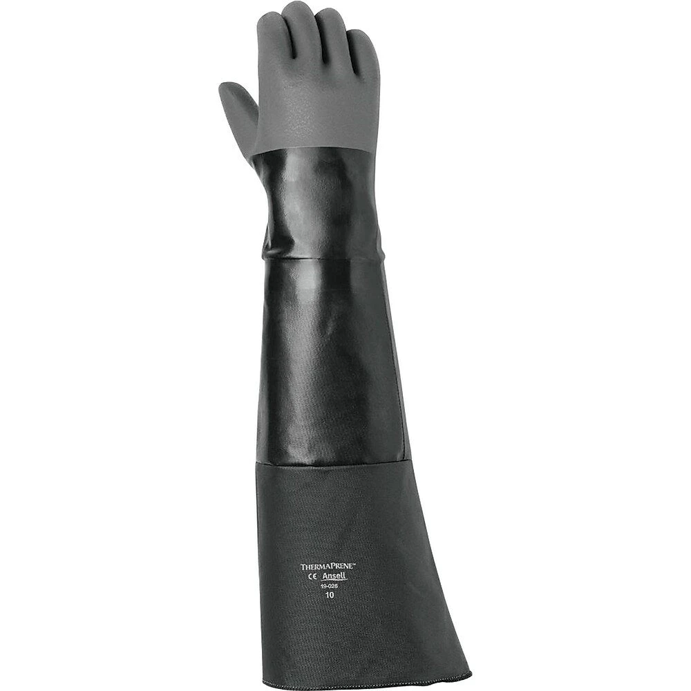 Ansell Thermaprene 19-024 Gloves, Size X-Large/10, 18" L, Neoprene, Cotton Inner Lining, 85 Mil - 4 Pack 1 Ansell Thermaprene 19-024 Gloves, Size X-Large/10, 18" L, Neoprene, Cotton Inner Lining, 85 Mil - 4 Pack