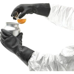 ANSELL G17K, Chemical Resistant Gloves, Black, Latex, Cotton Flocked Liner, Size 6.5 9 ANSELL G17K, Chemical Resistant Gloves, Black, Latex, Cotton Flocked Liner, Size 6.5 -Ansell Shop mrg9612321d mrg9612324r app2 1